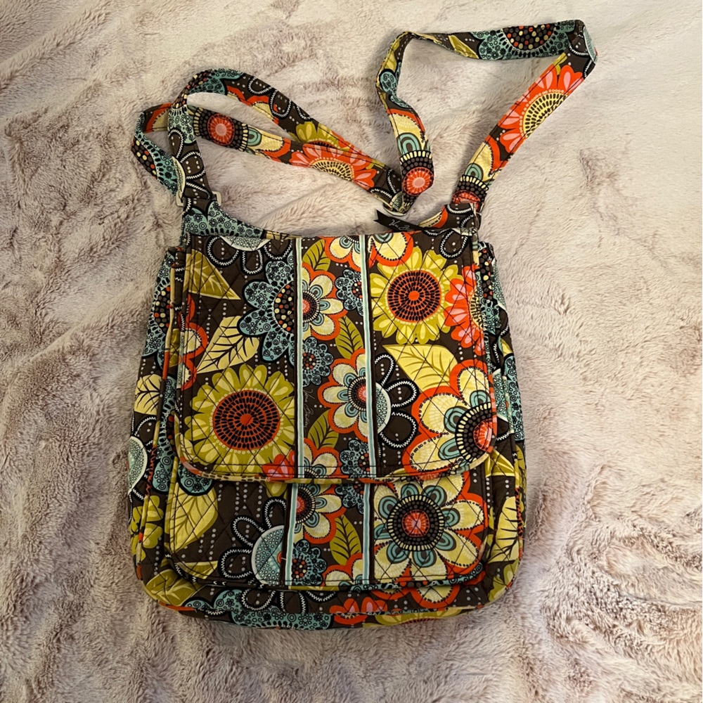 Vera Bradley, Flower Shower (Retired) Hipster Crossbody purse; floral